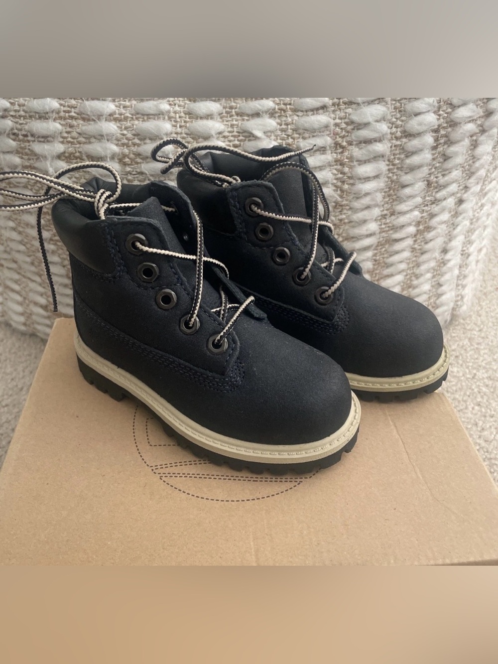 Timberland 6-inch Premium Toddler Boots Navy Blue Waterproof 98874 Size 8